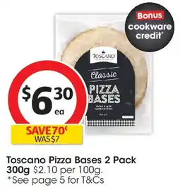 Coles Toscano Pizza Base Pane offer