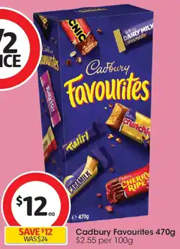 Coles Cadbury Favourites Boxed Chocolate offer