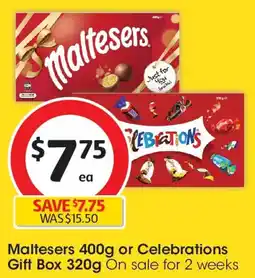 Coles Maltesers Milk Chocolate Party Gift Box offer