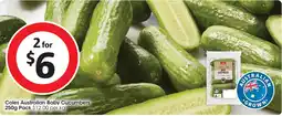 Coles Coles Baby Cucumbers offer