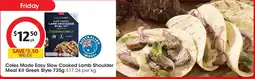 Coles Coles Made Easy Greek Lamb Kit (with Thick Tortillas) offer
