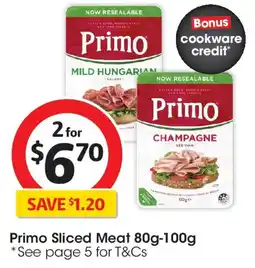 Coles Primo Champagne Leg Ham offer