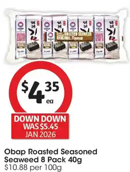 Coles Obap roasted seasoned seaweed offer