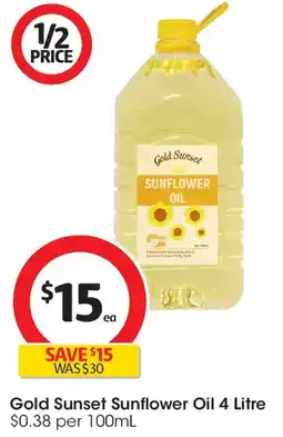 Coles Gold Sunset Sunflower Oil offer