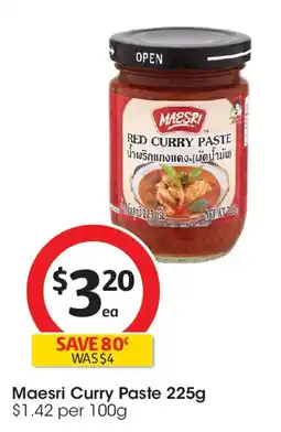 Coles Maesri Red Curry Paste offer