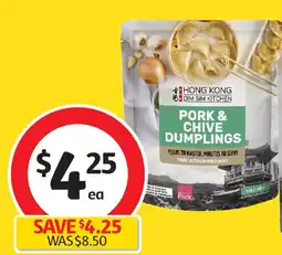 Coles Hong Kong Dim Sim Kitchen Pork & Chive Dumplings offer