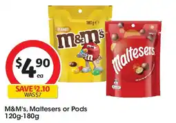 Coles M&m's peanut milk chocolate snack & share bag offer