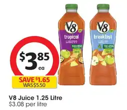 Coles Campbell's V8 Tropical Juice offer