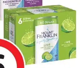 Coles Mount Franklin Sparkling Water Cans Lime offer