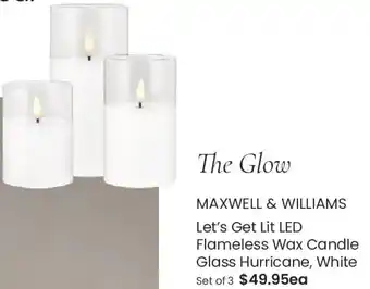 The glow maxwell let's get flameless glass hurricane