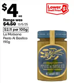 Woolworths La molisana pesto al basilico offer