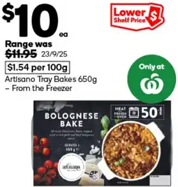 Woolworths Artisano tray bakes offer
