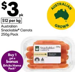 Woolworths Australian snackable carrots offer