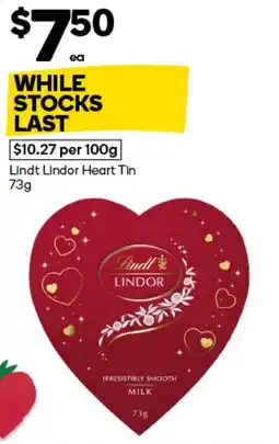 Woolworths Lindt lindor heart tin offer