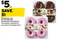 Woolworths Woolworths strawberry, chocolate, caramel or jam donut varieties offer