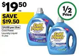 Woolworths Cold power laundry liquid offer