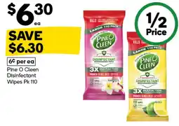 Woolworths Pine o cleen disinfectant wipes offer