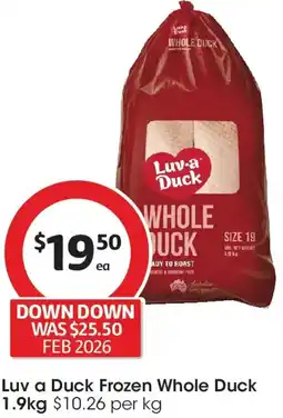 Coles Luv a Duck Frozen Whole Duck offer