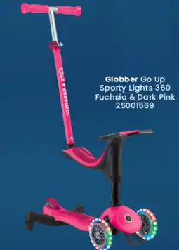Toymate Globber Go Up Sporty Lights 360 Fuchsia & Dark Pink offer