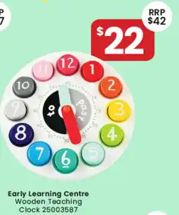 Toymate Early Learning Centre Wooden Teaching Clock offer