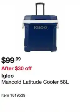 Costco Igloo Maxcold Latitude Cooler offer