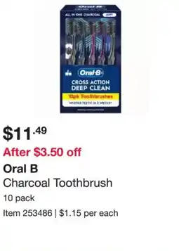 Costco Oral B Charcoal Toothbrush offer