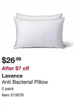 Costco Lavance anti bacterial pillow offer