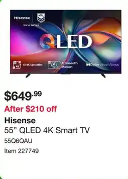 Costco Hisense QLED 4K Smart TV offer