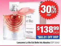 Direct Chemist Outlet Lancome La Vie Est Belle Iris Absolou offer