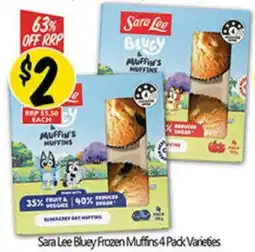 NQR Sara Lee Bluey Frozen Muffins offer