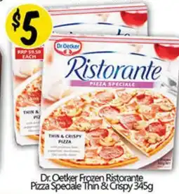 NQR Dr. oetker frozen ristorante pizza speciale thin & crispy offer