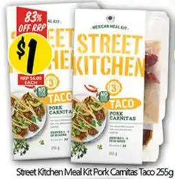 NQR Street kitchen meal kit pork camitas taco offer