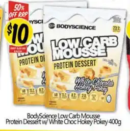 NQR Protein dessert w/ white choc hokey pokey offer