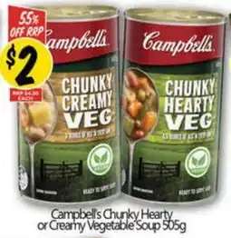 NQR Campbell's Chunky Hearty or Creamy Vegetable Soup offer