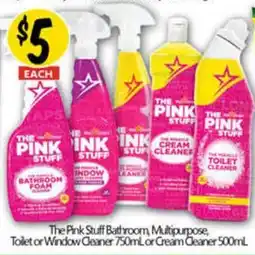 NQR The Pink Stuff Bathroom, Multipurpose, Tolet or Window Cleaner or Cream Cleaner offer