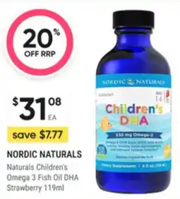 Super Pharmacy Nordic naturals naturals children's omega 3 fish oil dha strawberry offer