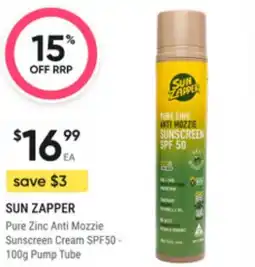 Super Pharmacy Pure zinc anti mozzie sunscreen cream spf50- pump tube offer