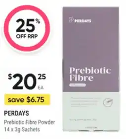 Super Pharmacy Perdays prebiotic fibre powder sachets offer
