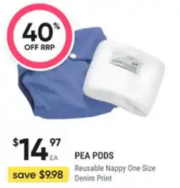 Super Pharmacy Reusable nappy one size denim print offer