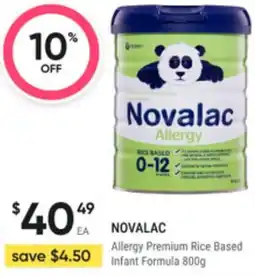 Super Pharmacy Allergy premium rice based infant formula offer