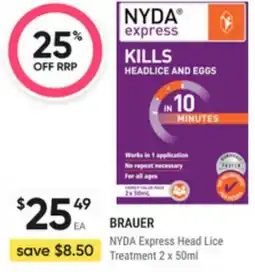 Super Pharmacy Brauer nyda express head lice treatment offer