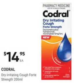 Super Pharmacy Codral dry irritating cough forte strength offer
