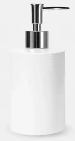 Kmart Ribbed Soap Dispenser White offer