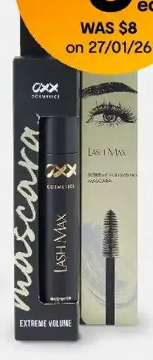 Kmart Oxx cosmetics extreme volume mascara - lash max offer