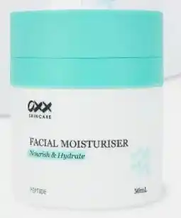 Kmart Oxx skincare facial moisturiser - peptide offer