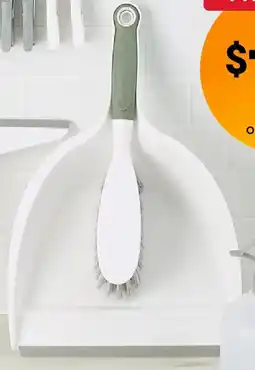 Kmart Dustpan and Brush - White and Green offer
