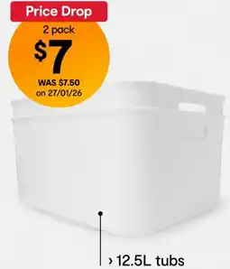 Kmart 12.5L Utile Large Tubs - White offer