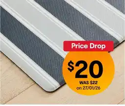 Kmart Kitchen Mat - Grey Stripe, Extra Large offer
