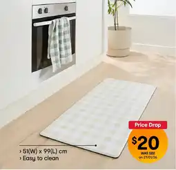 Kmart Kitchen Mat - Gingham, Extra Large offer