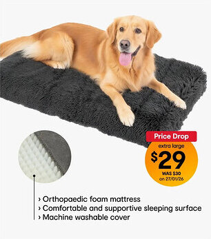 Kmart Pet Mattress Orthopaedic - Extra Large, Grey offer